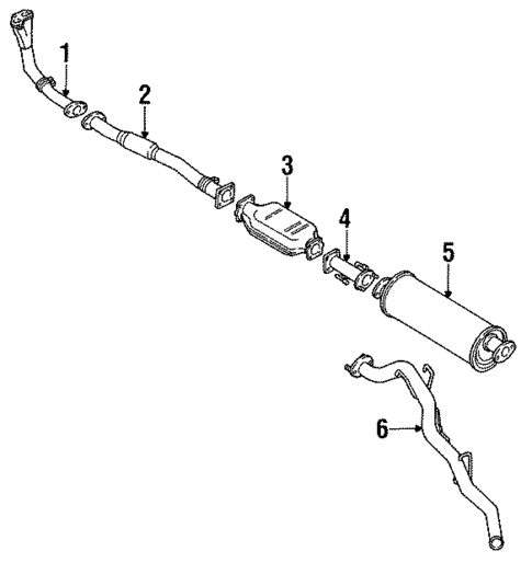 Exhaust Components for 1991 Isuzu Rodeo #0