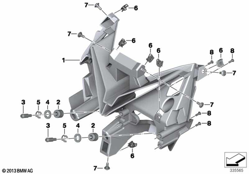 Rear Wheel Cover, License Plate Bracket for 2014 BMW-Motorrad S 1000 R #6