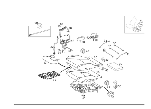 Left Seat for 2006 Mercedes-Benz C55 AMG #0