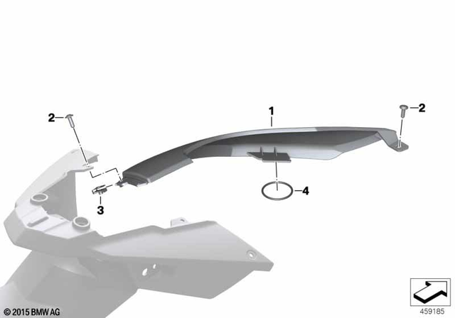 46637698803 - Frame and Mounting Parts: Rer Left Lateral Body Part - Rohteil/blank for BMW-Motorrad Image