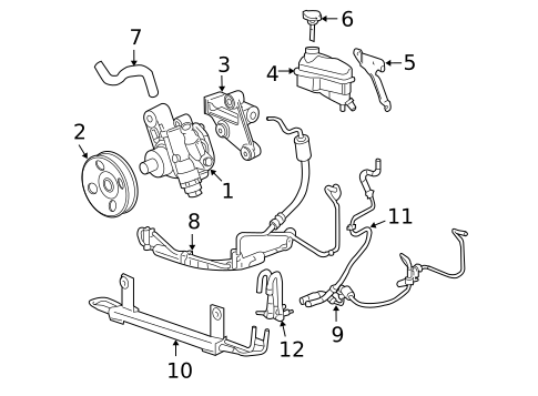 Pump & Hoses for 2005 Cadillac STS #1