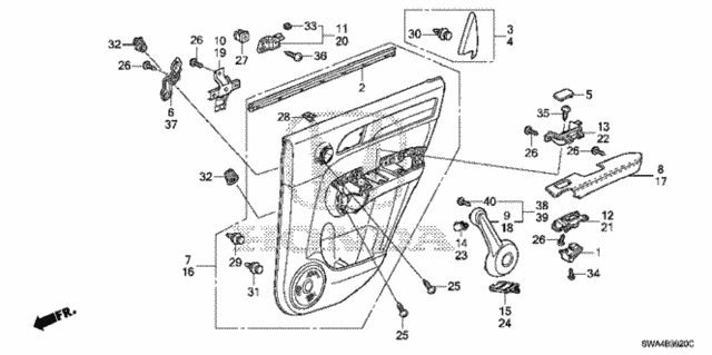 Rear Door Lining for 2007 Honda CR-V #0