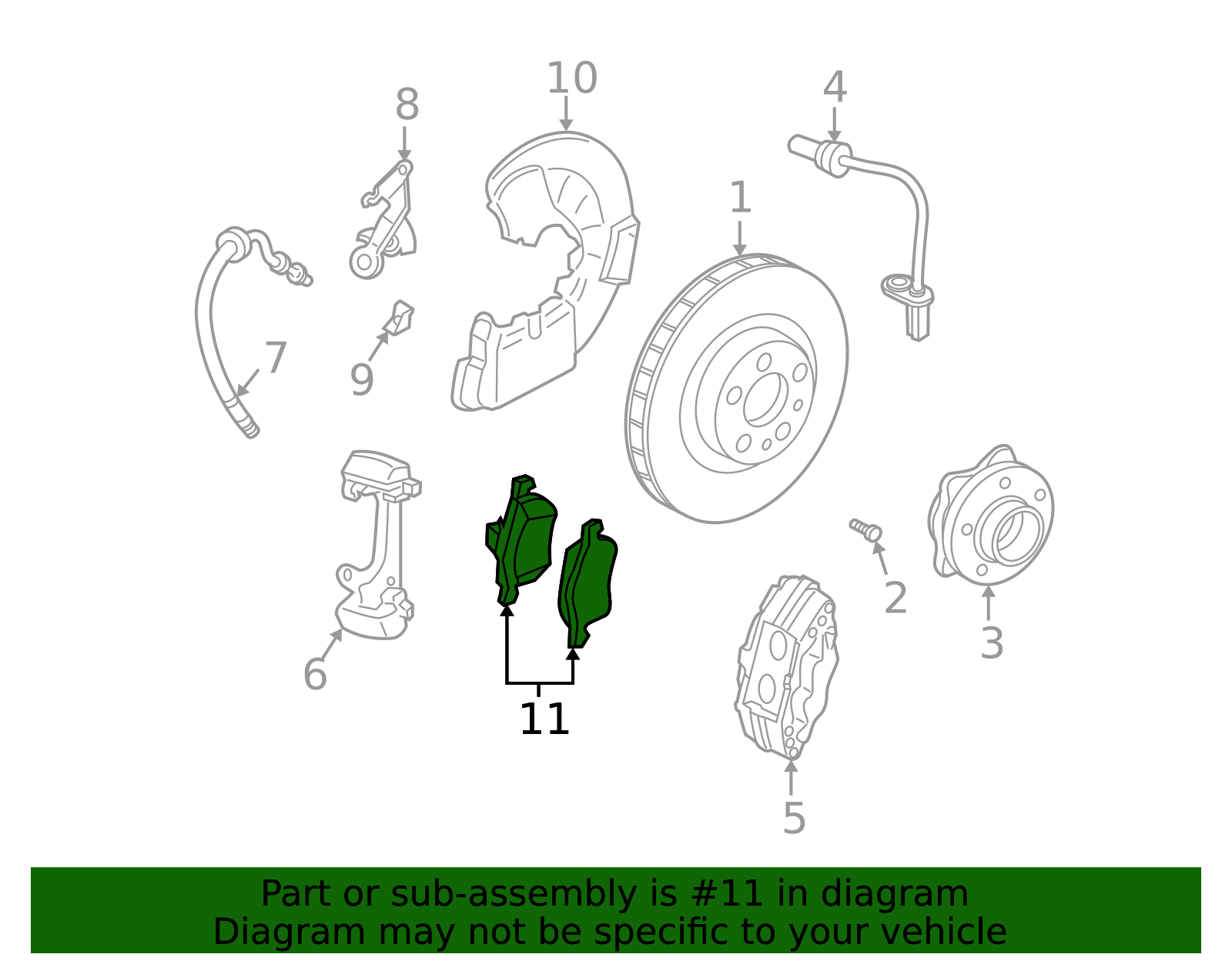 2004-2007 Volvo Disc Brake Pad Set 32373169 | Genuine Volvo Replacement ...
