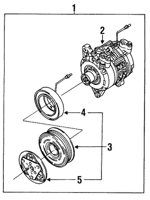 Condenser, Compressor & Lines for 1990 Isuzu Impulse #1