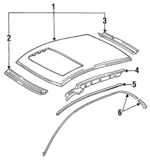 62100SR4310ZZ - Body: Roof Panel for Honda: Civic Image