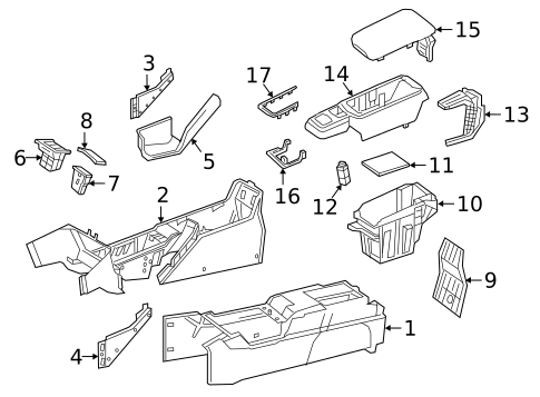 Center Console for 2015 Mercedes-Benz G 63 AMG&reg; #0