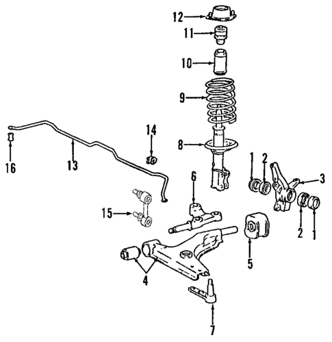 Front Suspension for 1999 Hyundai Accent #0