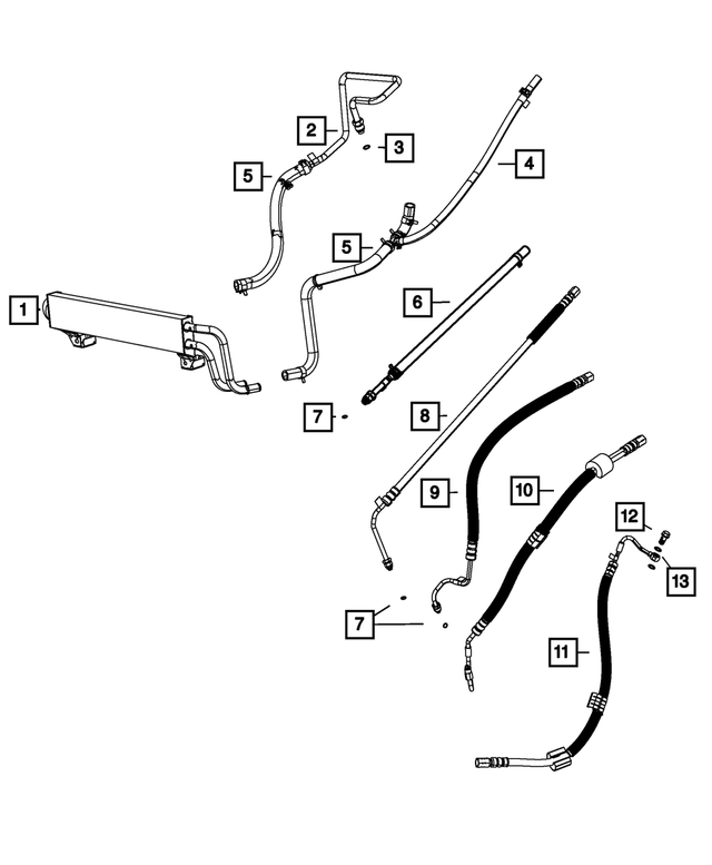 68031849AG - Steering: Power Steering Return Hose for Mopar Image image