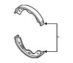 971698533E - Brakes: Park Brake Shoes for Porsche Image