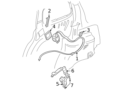 Rear Seat Belts for 1999 Dodge Durango #0