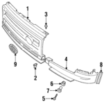 AB610055L - : 1994-1999 Land Rover Discovery - Grille Screw for Land Rover: Discovery Image