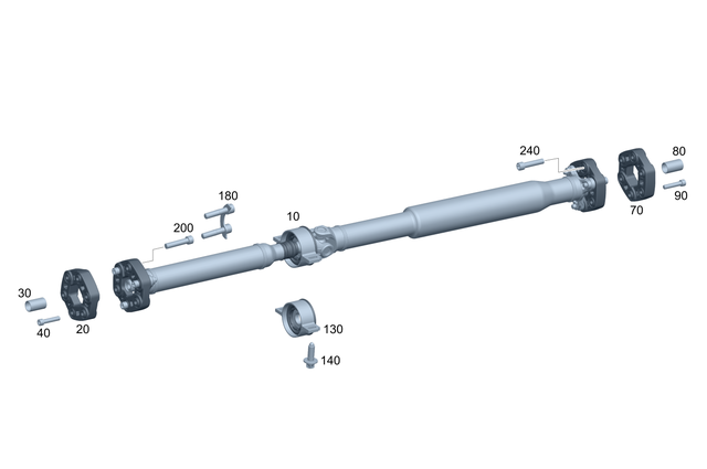 2064100902 - : Propeller Shaft for Mercedes-Benz Image