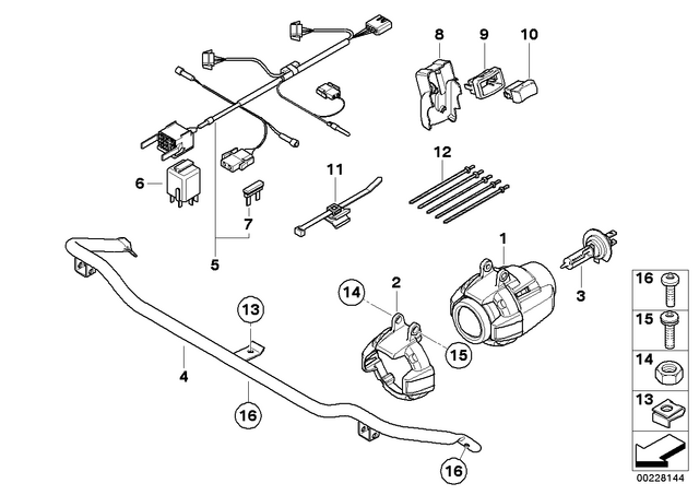 63177721640 - : Bracket, Additional Headlight for BMW-Motorrad Image