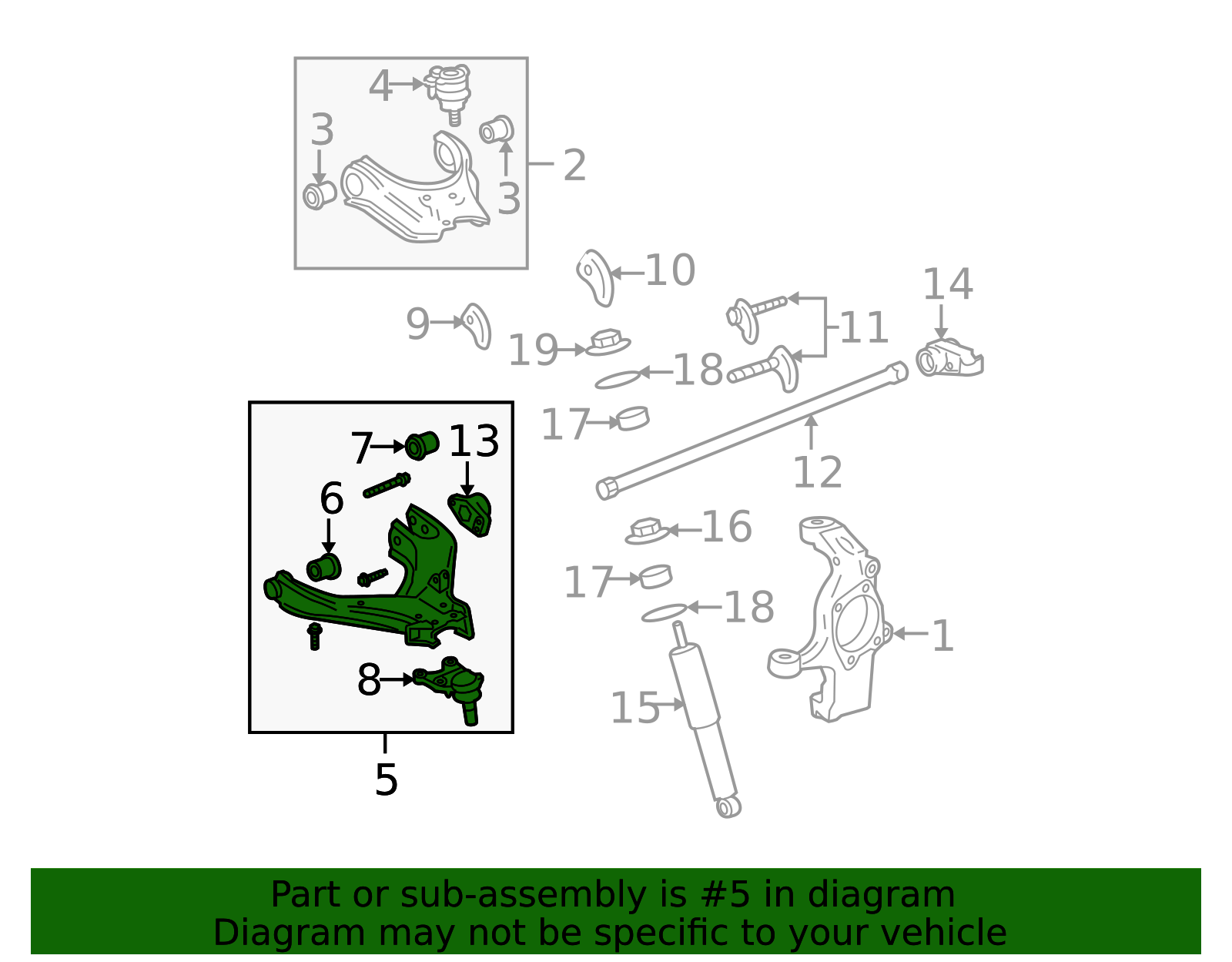 2004-2012 GM Lower Control Arm - Driver's Side (LH) 15104113 ...