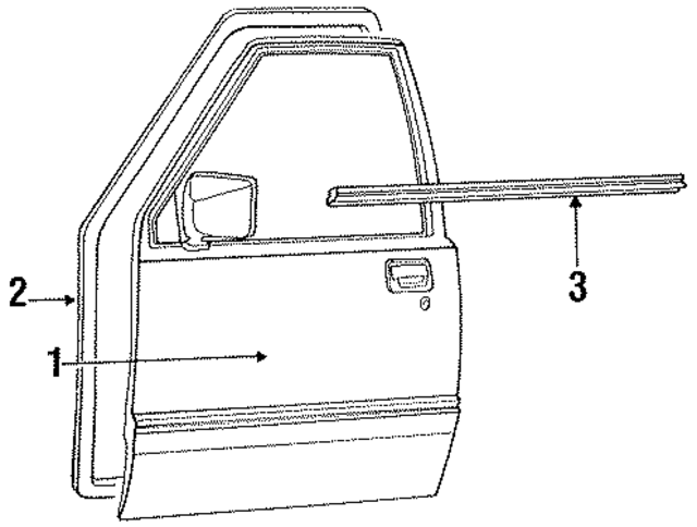 MB275442 - Body: Door Shell for Mopar Image