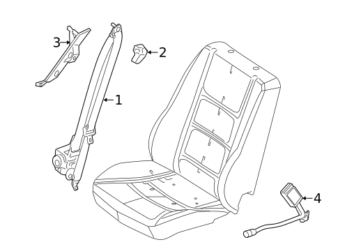 Front Seat Belts for 2006 Lincoln Zephyr #0