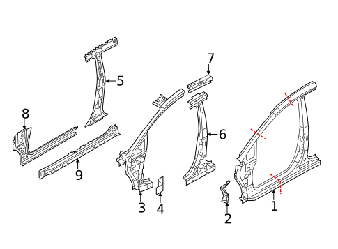 Hinge Pillar for 2014 Ford Fiesta #0