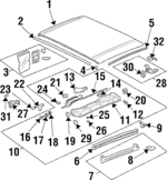 85215SR2000ZA - : 1993-1997 Honda Civic del Sol - Lock Handle for Honda: Civic del Sol Image