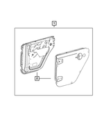 68028608AC - Mopar Accessories - Component Parts: Rear Half Door, Right for Mopar Image