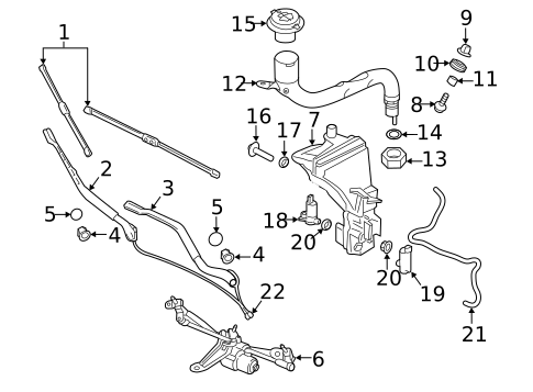 Wiper & Washer Components for 2017 Volvo S60 Cross Country #1