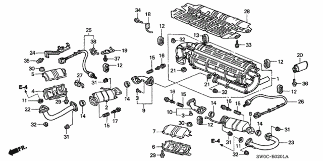 Exhaust Pipe (AT) for 2004 Acura NSX #0
