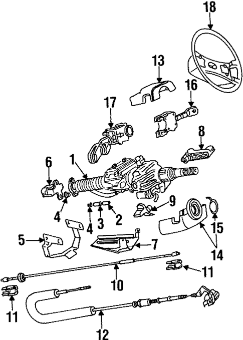 Steering Column Assembly for 1997 Audi A6 #0