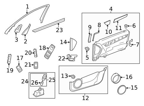 INTERIOR TRIM - FRONT DOOR for 2014 Mercedes-Benz SLK250 #0