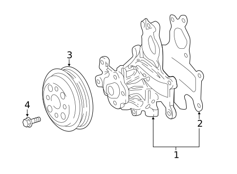 Water Pump for 2019 Lexus LS500 #1