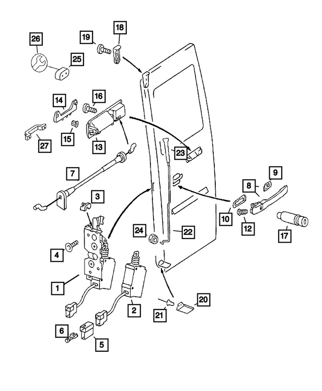 5104339AA - Doors and Related Parts: Latch, Right for Mopar Image