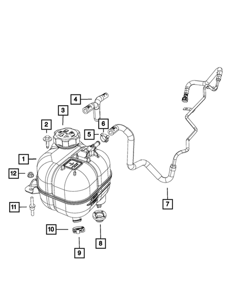 Engine Coolant Reservoir (Bottle) for 2017 Jeep Cherokee #0
