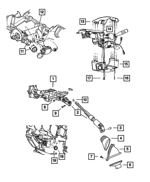 Steering Column and Intermediate Shaft for 2009 Chrysler PT Cruiser #0
