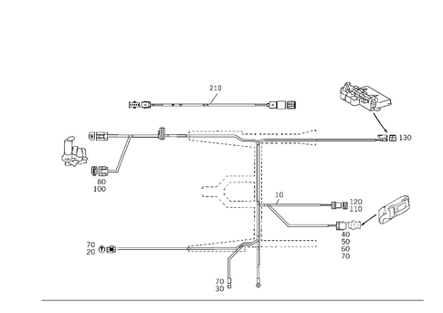 Electric Cable Used for Rear Space Air Conditioner for 2002 Mercedes-Benz S55 AMG #0