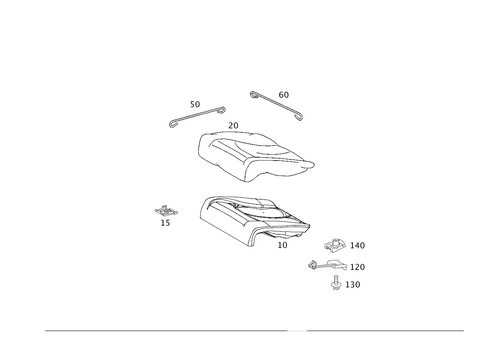 Rear Seat Cushion for 2014 Mercedes-Benz CL550 #0