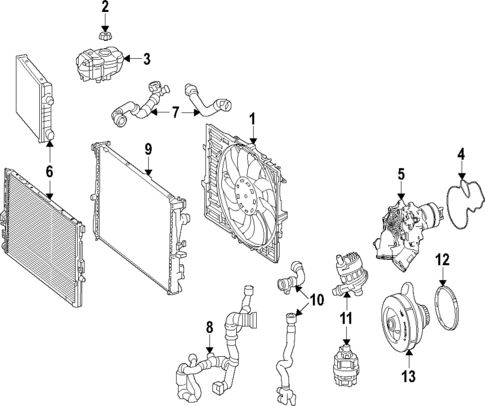 Radiator & Components for 2021 Mercedes-Benz E63 AMG S #2