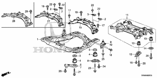 Front Sub Frame - Rear Beam for 2012 Honda Crosstour #0