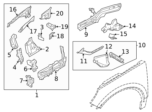 Structural Components & Rails for 2026 Volvo EC40 #2