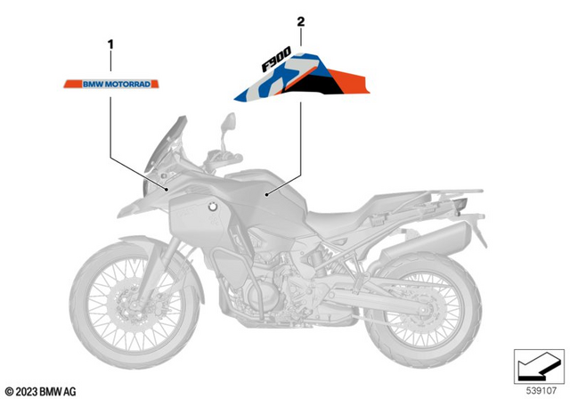 51145A82F17 - Body Equipment: Decor Side Trim Panel Front Left - Rp for BMW-Motorrad Image