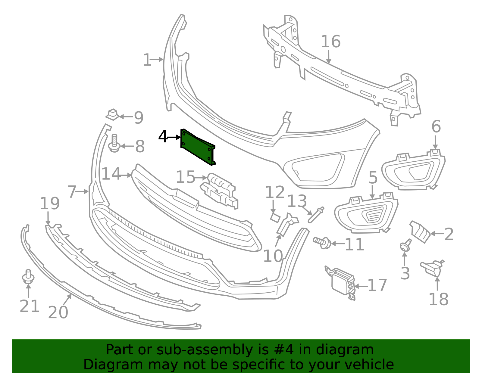 86519-C6000 - License Bracket 2016-2018 Kia Sorento | Kia.Parts Store
