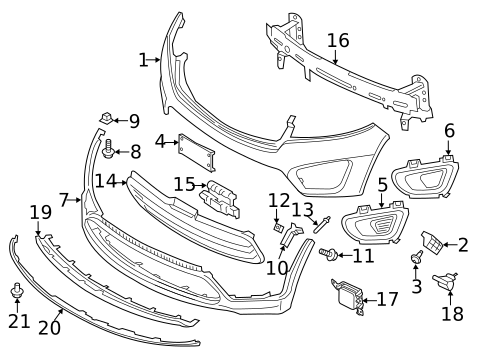 Bumper & Components - Front for 2016 Kia Sorento #1