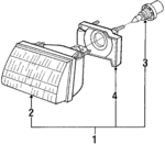 E63Z13008A - Electrical: Headlamp Assembly for Ford: Tempo | Mercury: Topaz Image