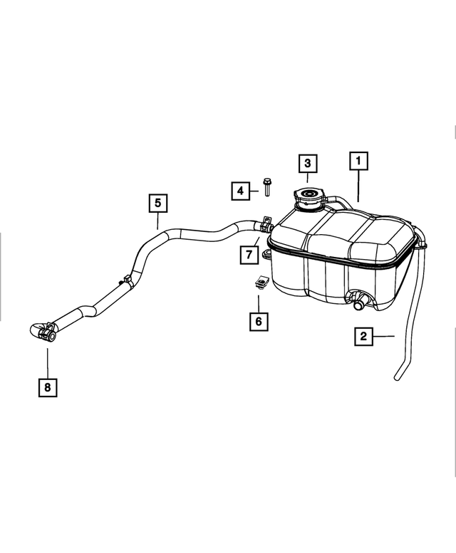 5030600AE - : Coolant Bottle Inlet Hose for Mopar Image