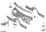 41007486646 - Bodywork: Right Engine Compartment Partition for BMW Image