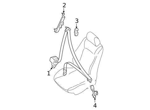 Front Seat Belts for 2005 Mazda 3 #0