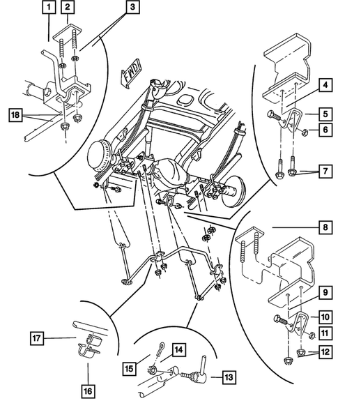 Rear Stabilizer for 2001 Dodge Ram 2500 #1