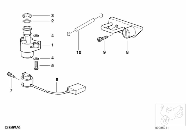 51252313183 - Body Equipment: Steering Lock Housing -  for BMW-Motorrad Image