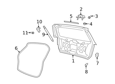 Gate & Hardware for 2018 Dodge Journey #0