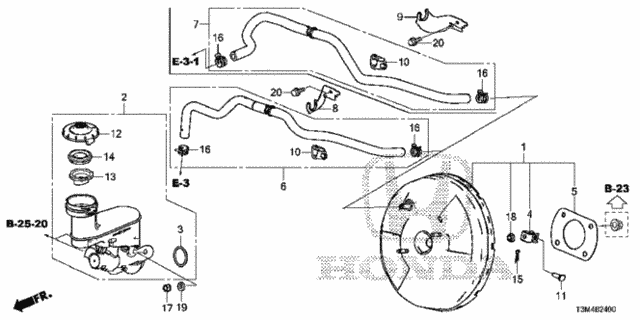 Brake Master Cylinder  - Master Power for 2017 Honda Accord #0