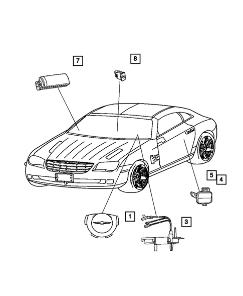 Air Bag System for 2006 Chrysler Crossfire #0