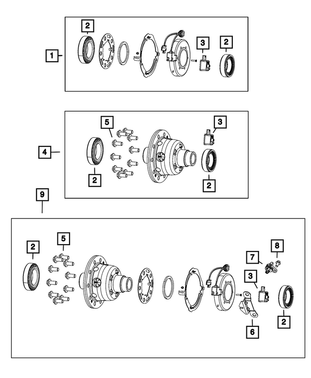 68430081AD - Differential and Drive Line: Axle Locker Actuator Kit for Mopar Image