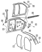 5179213AB - Body Sheet Metal Except Doors: Body Side Aperture Panel, Left for Mopar Image